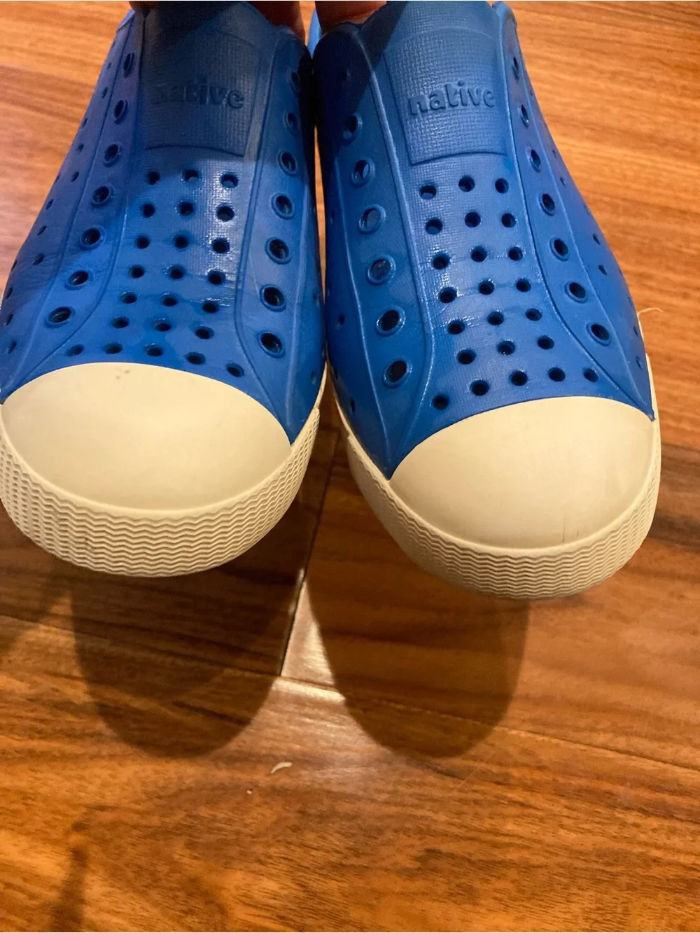 Native Jefferson Shoes Royal Blue/Shell White Big Kids US J2